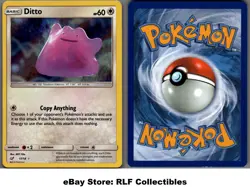 2019 Pokemon, S&M Detective Pikachu, #17/18 Ditto, Holo Rare - Image 1