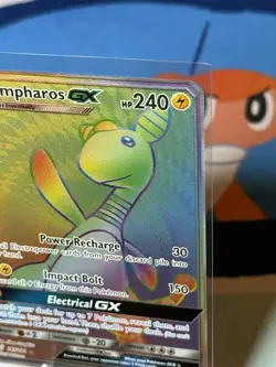 Pokemon Ampharos GX Team Up 185/181 Secret Rare SM Rainbow Holo NM AJ3 - Image 3