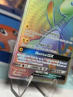 Pokemon Ampharos GX Team Up 185/181 Secret Rare SM Rainbow Holo NM AJ3 - Image 5