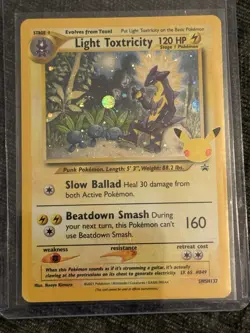 Light Toxtricity Holo Promo SWSH137 Pokemon TCG Black Star Promo Near Mint - Image 1