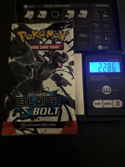 Heavy 22.86g Pokemon TCG SV 10.5 Black Bolt Booster Pack Sealed! - Image 1