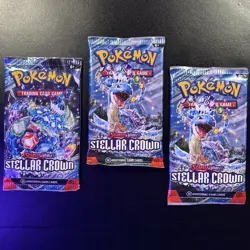 3 Packs - Pokemon Scarlet & Violet: Stellar Crown Booster Packs - TCG - NEW 820650853258 - Image 1