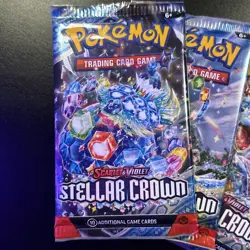 3 Packs - Pokemon Scarlet & Violet: Stellar Crown Booster Packs - TCG - NEW 820650853258 - Image 2