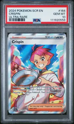 PSA 10 - 2024 Pokemon Scr En-Stellar Crown 164 Crispin - Image 1