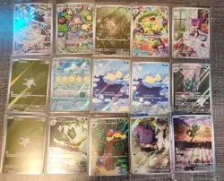 Lot of 48 Pokemon TCG - 15 Illustrated Rares + Ex / Full arts / Trainer Art - Image 1