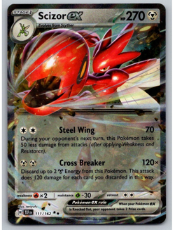 Scizor EX - 111/162 - S&V Temporal Forces - 2024 Pokemon - NM - Image 1