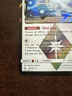 Arceus 96/131 Rare Holo Prism NM Pokemon TCG Forbidden Light - Image 5