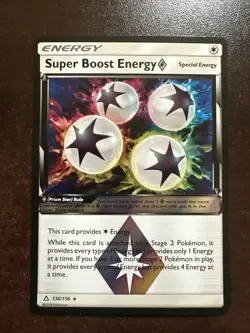 Super Boost Energy Holo Rare Prism NM Pokemon TCG Ultra Prism - Image 1