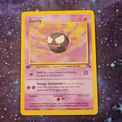1st Edition Gastly 33/62 Fossil Set - Uncommon Pokemon Card TCG - LP WOTC - Image 2