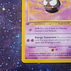 1st Edition Gastly 33/62 Fossil Set - Uncommon Pokemon Card TCG - LP WOTC - Image 5