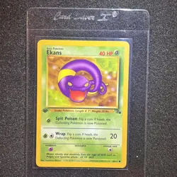 Ekans 1st Edition Pokemon Card Fossil Set Near Mint NM - Image 1