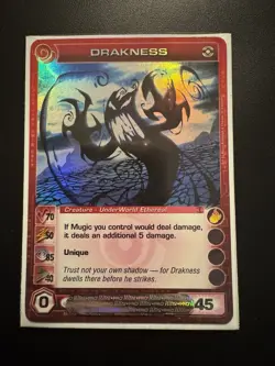 Chaotic Card Drakness Holo Rare 1st Edition Max Energy - Image 1
