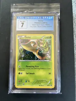 CGC 7 Snivy Black Star Promo BW06 Holo Rare Pokemon Card psa - Image 1