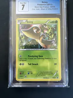 CGC 7 Snivy Black Star Promo BW06 Holo Rare Pokemon Card psa - Image 2