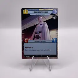 Star Wars Unlimited Spark of Rebellion Director Krennic HYPERSPACE Leader Card - Image 1
