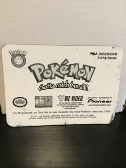 1998 Pokemon Viz Video Pikachu Meowth Lenticular Card PIKA-0032D/DVD Promo - Image 2