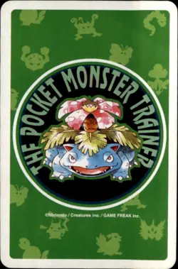 Vintage Pokemon Pocket Monster Trainer Playing Cards #7 of Hearts Slowpoke Green - Image 2