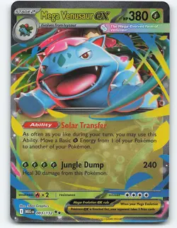 Mega Venusaur ex #003/132 ME01: Mega Evolution Pokemon Card - Image 1