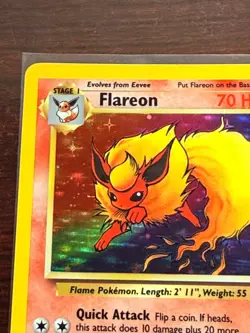 Pokemon TCG Flareon Rare Holo Card #3/64 Jungle - Image 3
