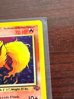 Pokemon TCG Flareon Rare Holo Card #3/64 Jungle - Image 4