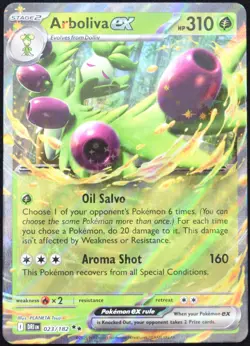 Pokemon TCG Arboliva ex 023/182 2025 Destined Rivals Double Rare Card - LP - Image 1