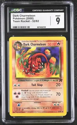 CGC 9 MINT Dark Charmeleon 2000 Team Rocket 32/82 Pokemon Card - Image 1