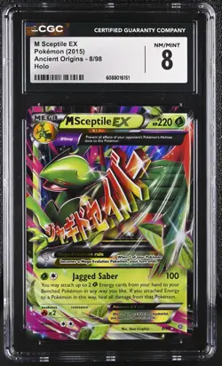 CGC 8 M Sceptile EX 2015 Ancient Origins 8/98 Holo Pokemon Card - Image 1
