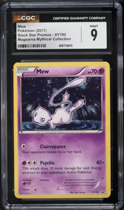 CGC 9 Mew Holo Promo Mythical Collection 2017 Pokemon Card #XY192 - Image 1