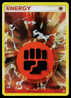 Pokemon Card - Fighting Energy Holon Phantoms 110/110 Reverse Holo - Image 1