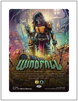 1x Windfall, Secret Lair Iron Maiden - 2182, Magic the Gathering MTG NM - Image 1