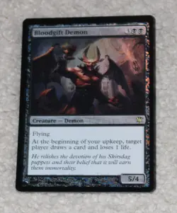 Magic Mtg FOIL Innistrad Bloodgift Demon near mint - Image 1