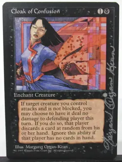 MTG Ice Age 1995 Cloak of Confusion Signed By Artist Margaret Organ-Kean - Image 1