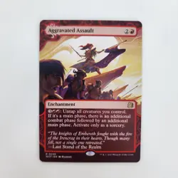 Aggravated Assault Wilds of Eldraine: Enchanting Tales Regular Showcase NM - Image 1