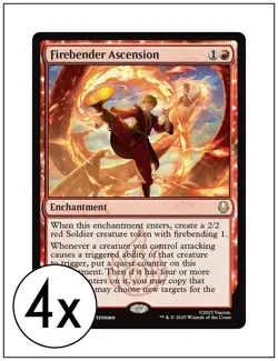 4x Firebender Ascension, Avatar, Magic the Gathering MTG NM - Image 1