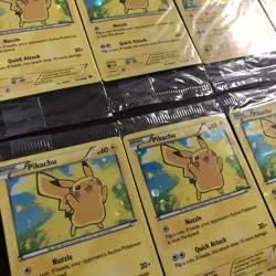 10x LOT SEALED 2014 Pokemon XY Pikachu Cosmos Holo Lego Movie Promo #42 - Image 1