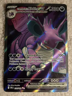 Team Rocket's Crobat ex 217 & Team Rockets Nidoking ex 216 Pokemon Cards - Image 2