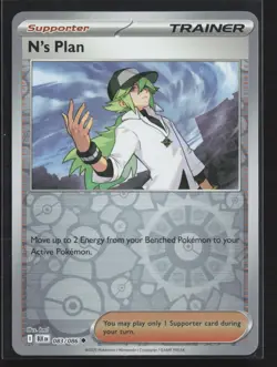 083/086 N's Plan - SV Black Bolt Trainer Supporter Reverse Holo NM Pokemon - Image 1