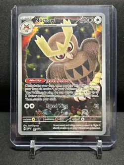 Noctowl SVP141 Black Star Promo Holo Pokemon 2024 Scarlet & Violet NM - Image 1
