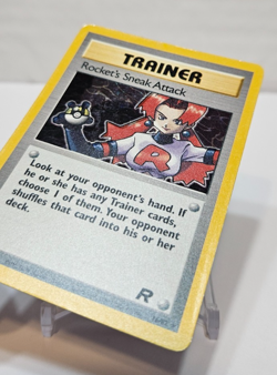 Rocket's Sneak Attack 16/82 Holo Rare Unlimited Team Rocket Pokemon 586 - Image 2