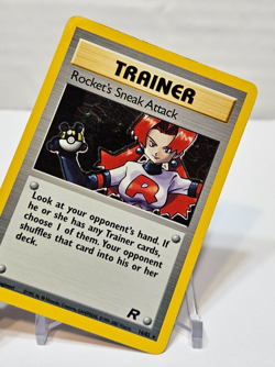 Rocket's Sneak Attack 16/82 Holo Rare Unlimited Team Rocket Pokemon 586 - Image 4