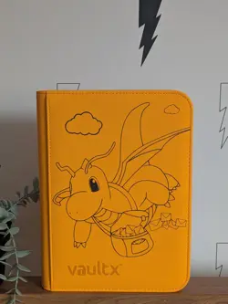 Vault X - 4 Pocket eXo-Tec Zip Binder Folder - Orange Pokemon Dragonite - Image 1