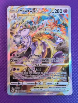 Pokemon Mewtwo VSTAR GG44/GG70 Crown Zenith: Galarian Gallery Holo - Image 1