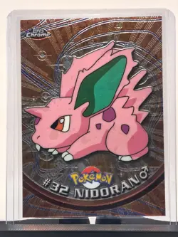 2000 Pokemon Topps Chrome Series 1 Nidoran (M) Base Holo #32 NM - Image 2