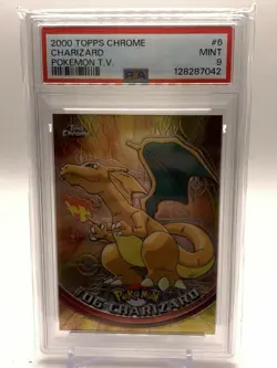 CHARIZARD - 2000 TOPPS CHROME POKEMON T.V. #06 - MINT 🔥 🔥 Just Graded! - Image 1