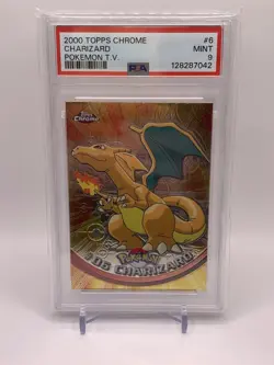 CHARIZARD - 2000 TOPPS CHROME POKEMON T.V. #06 - MINT 🔥 🔥 Just Graded! - Image 2