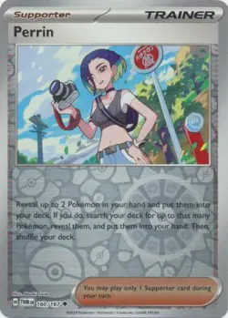 PERRIN 160/167 TWILIGHT MASQUERADE POKEMON (REVERSE HOLO, NM) - Image 1