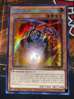 YUGIOH! Gearfried the Red-Eyes Iron Knight LDS1-EN011 Secret Rare NM - Image 1