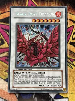 Black Rose Dragon CT05-EN003 LP Secret Rare Limited Edition Yu-Gi-Oh - Image 1