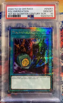Yu-Gi-Oh! Polymerization Alt Art QCSCR RA03-EN051 1st Edition PSA 10 - Image 1