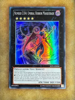 Yugioh Number C104: Umbral Horror Masquerade JOTL-EN056 Super Rare NM - Image 1
